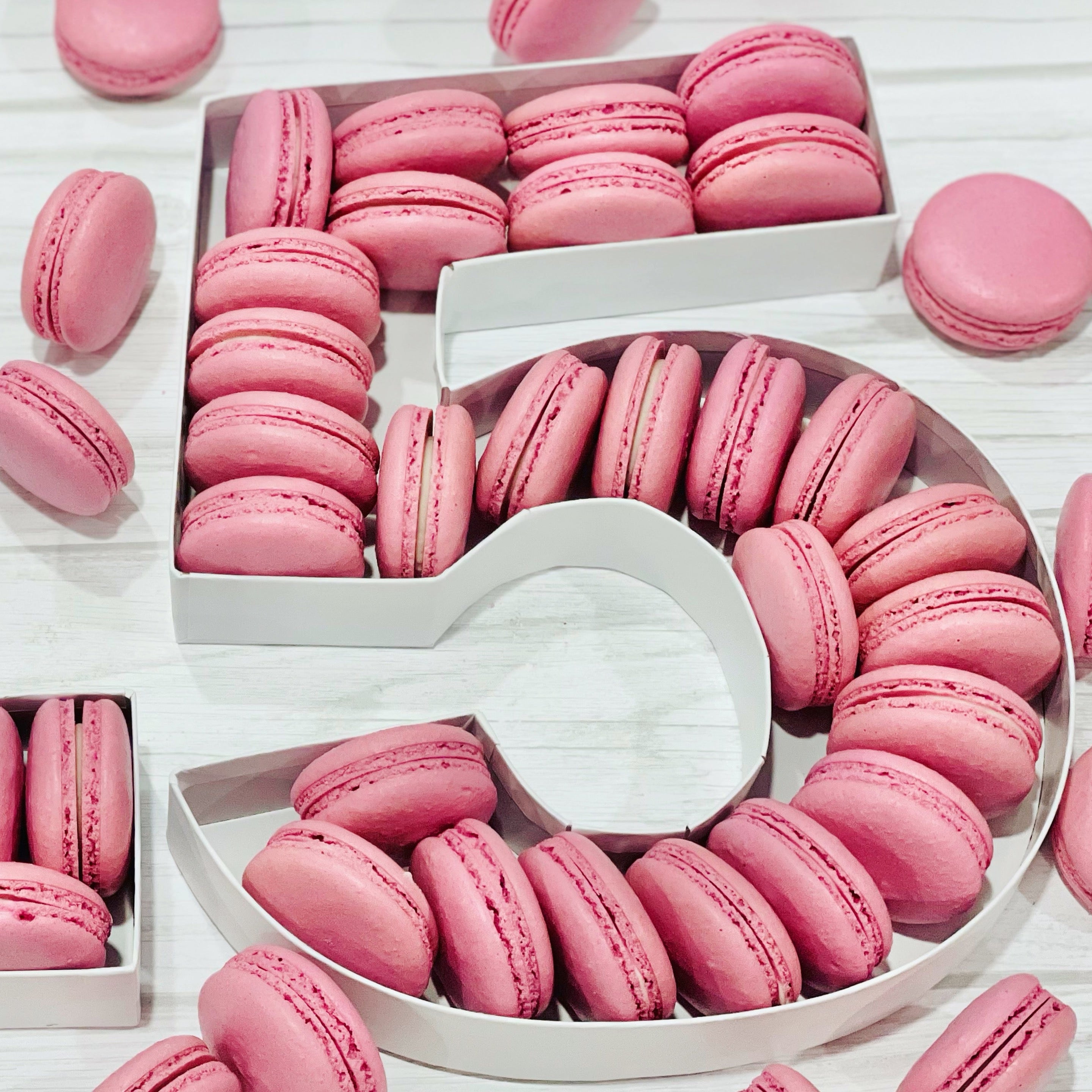 Macaron number cake/number box | Mackenzie's Blakery